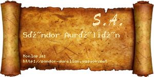 Sándor Aurélián névjegykártya